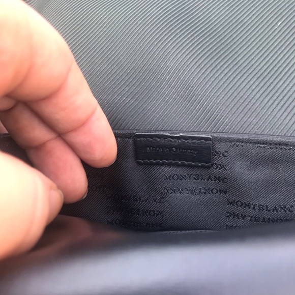 Authentic MONTBLANC bag leather trim wristlet - Picture 3 of 8